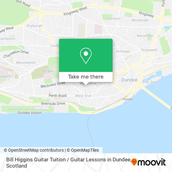 Bill Higgins Guitar Tuition / Guitar Lessons in Dundee map