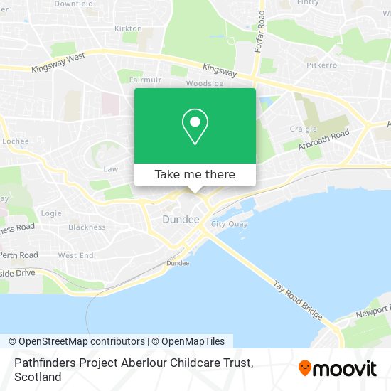 Pathfinders Project Aberlour Childcare Trust map