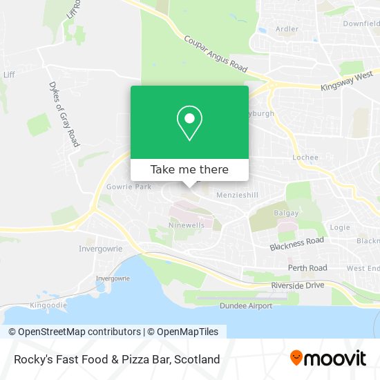 Rocky's Fast Food & Pizza Bar map