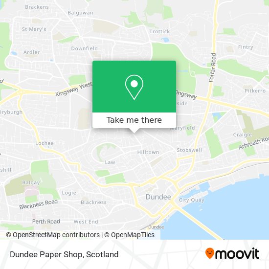 Dundee Paper Shop map