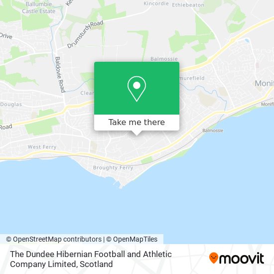 The Dundee Hibernian Football and Athletic Company Limited map