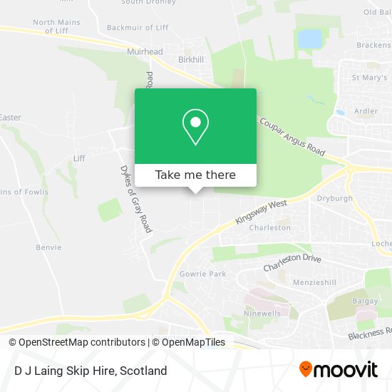 D J Laing Skip Hire map