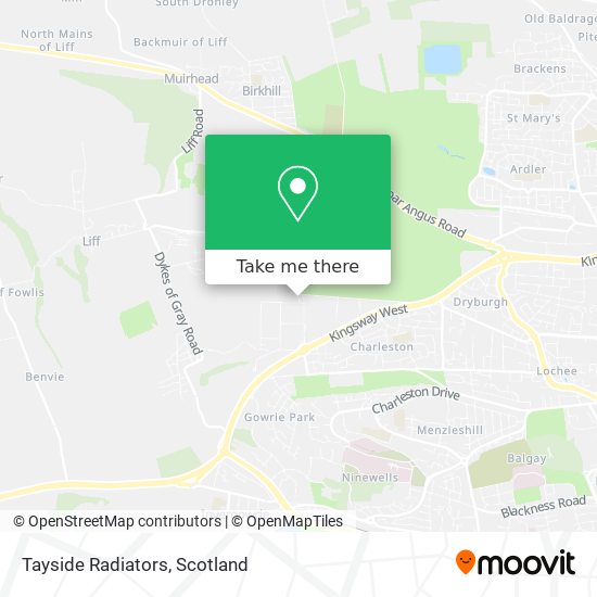 Tayside Radiators map