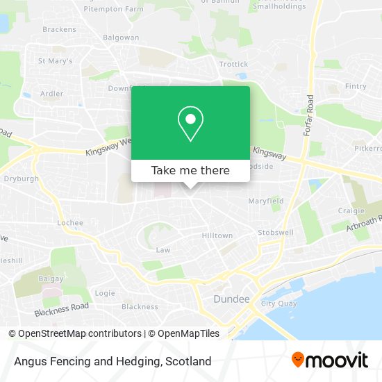 Angus Fencing and Hedging map