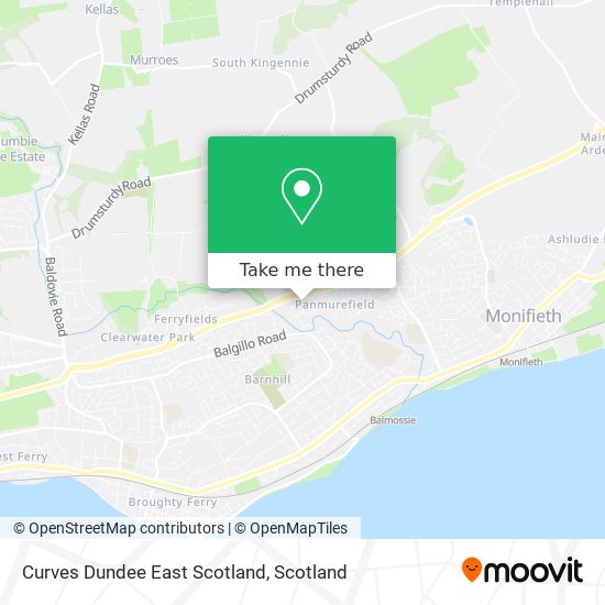 Curves Dundee East Scotland map