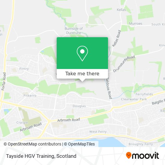 Tayside HGV Training map