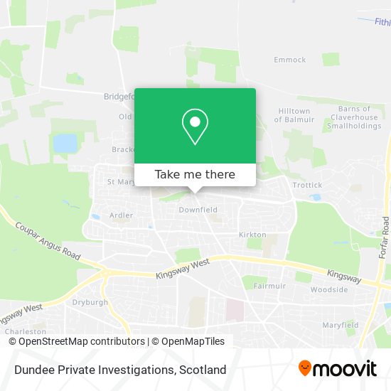 Dundee Private Investigations map