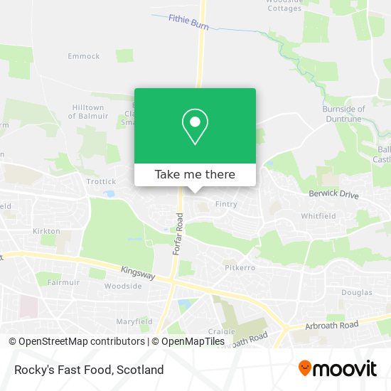 Rocky's Fast Food map