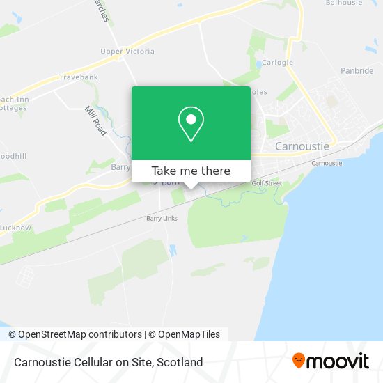 Carnoustie Cellular on Site map