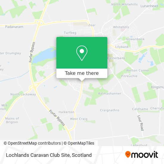 Lochlands Caravan Club Site map