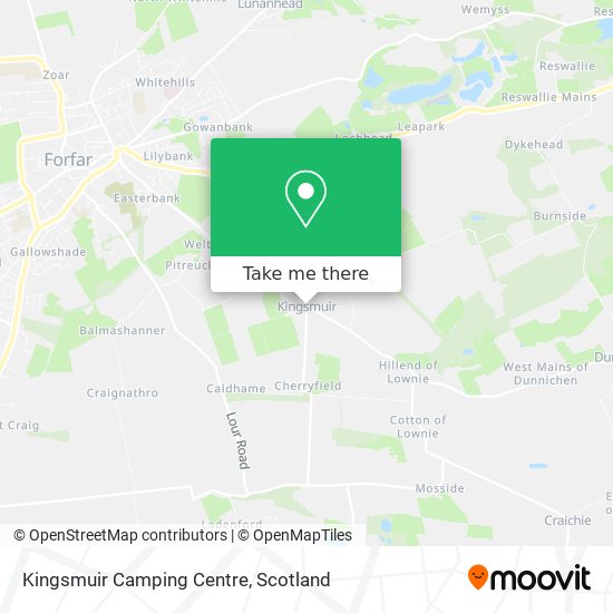 Kingsmuir Camping Centre map