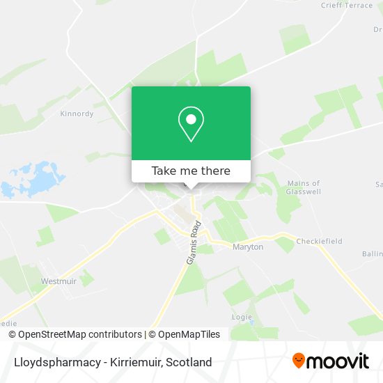 Lloydspharmacy - Kirriemuir map