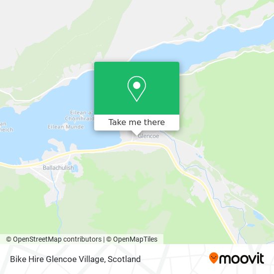 Bike Hire Glencoe Village map
