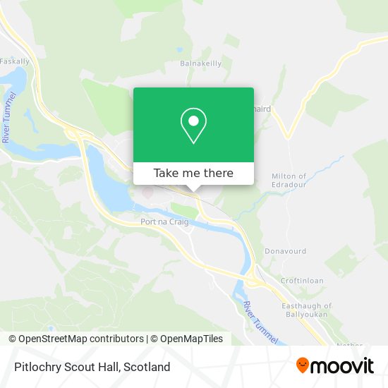 Pitlochry Scout Hall map