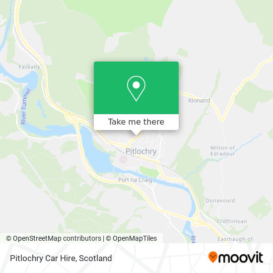 Pitlochry Car Hire map