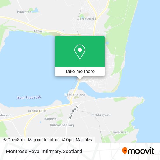 Montrose Royal Infirmary map