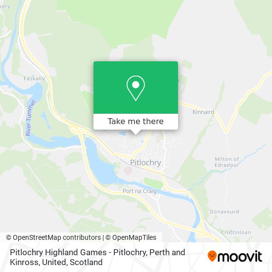 Pitlochry Highland Games - Pitlochry, Perth and Kinross, United map