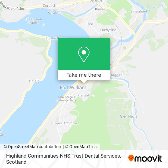 Highland Communities NHS Trust Dental Services map