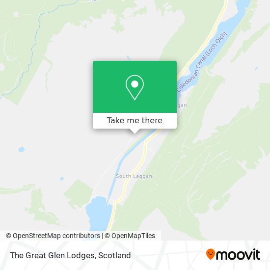 The Great Glen Lodges map
