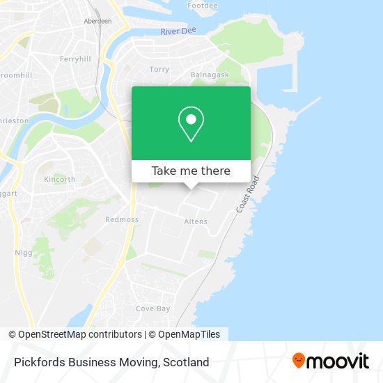 Pickfords Business Moving map