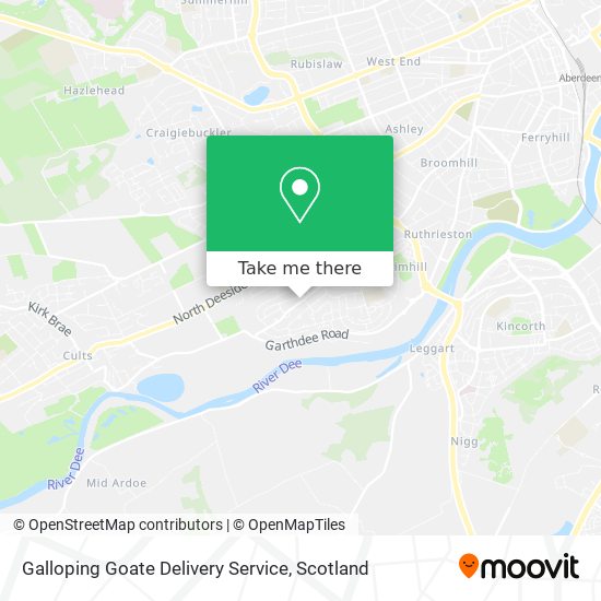 Galloping Goate Delivery Service map