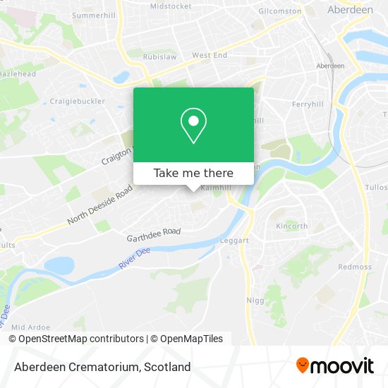 Aberdeen Crematorium map