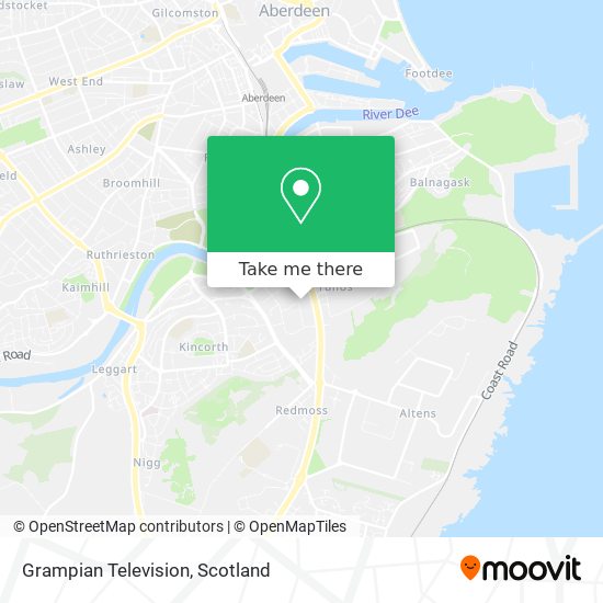 Grampian Television map