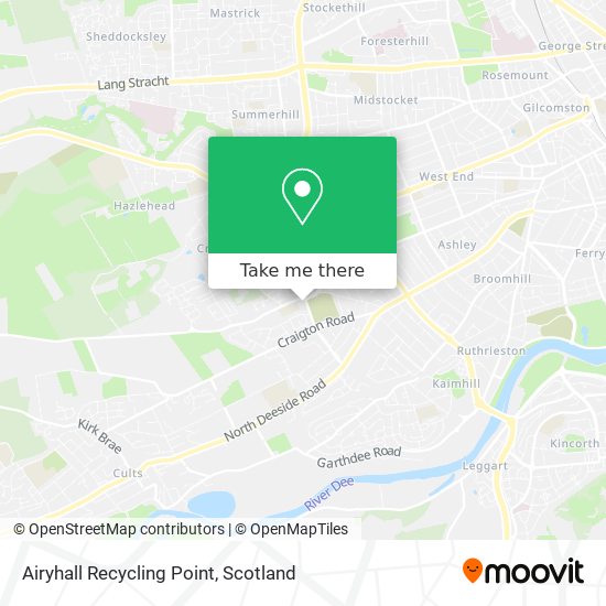 Airyhall Recycling Point map