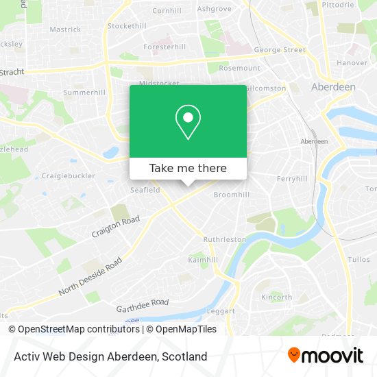 Activ Web Design Aberdeen map