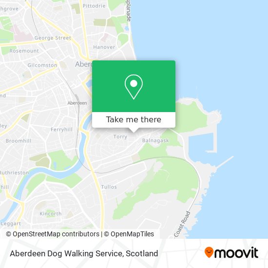 Aberdeen Dog Walking Service map