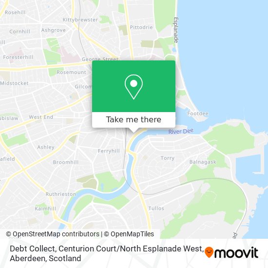 Debt Collect, Centurion Court / North Esplanade West, Aberdeen map