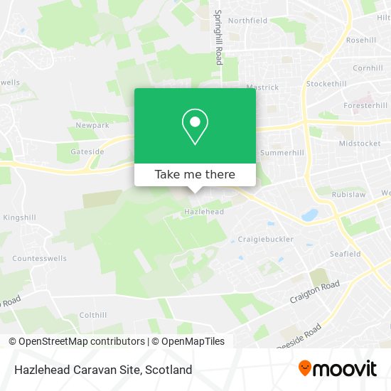 Hazlehead Caravan Site map