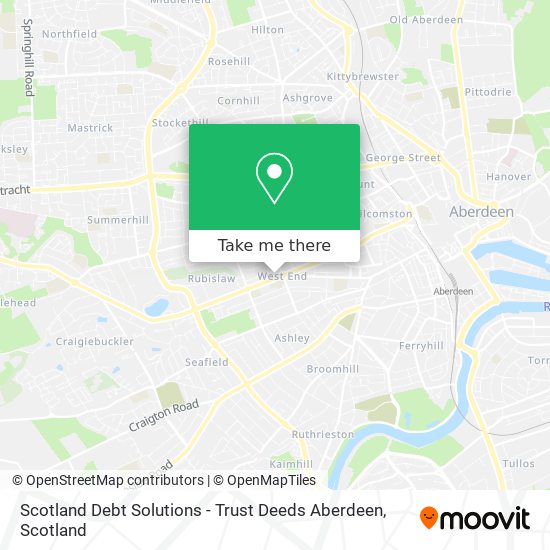 Scotland Debt Solutions - Trust Deeds Aberdeen map