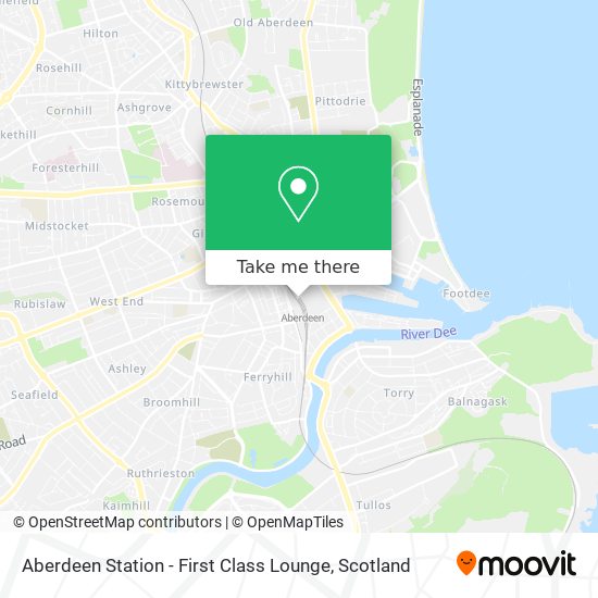 Aberdeen Station - First Class Lounge map