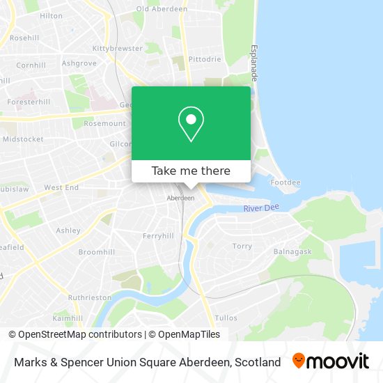 Marks & Spencer Union Square Aberdeen map
