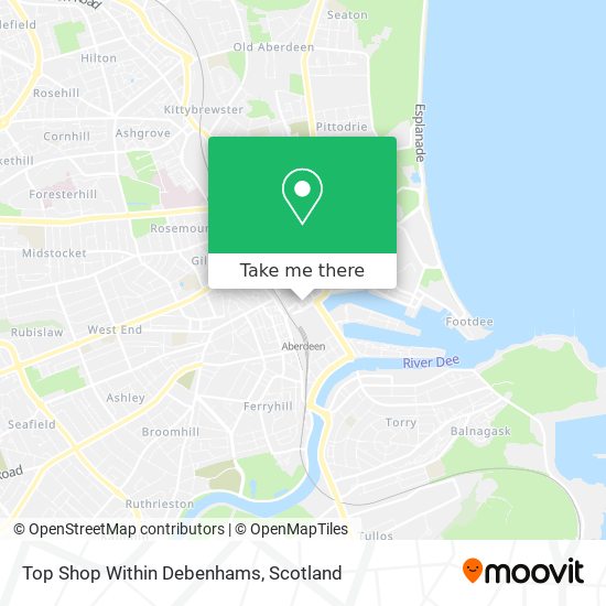 Top Shop Within Debenhams map