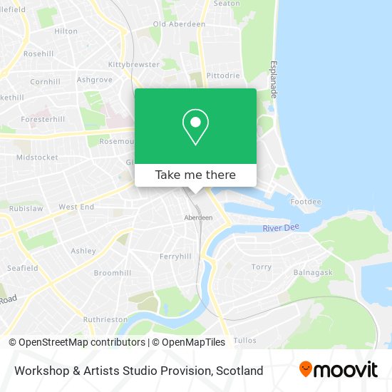 Workshop & Artists Studio Provision map