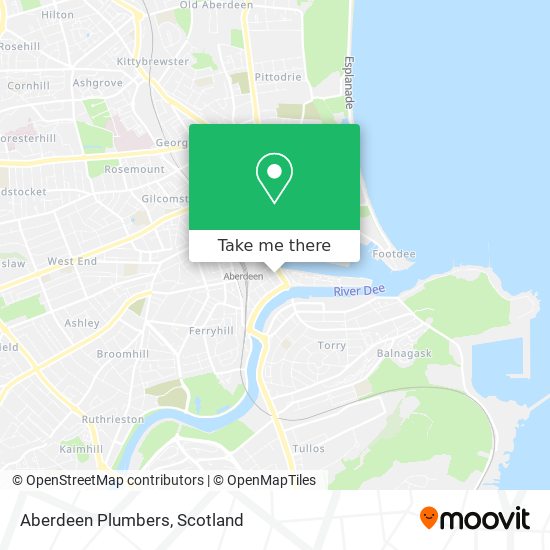 Aberdeen Plumbers map