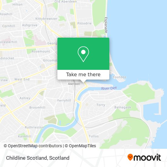 Childline Scotland map