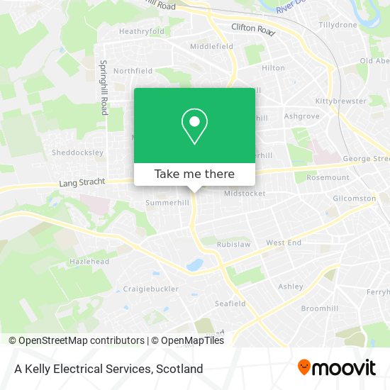 A Kelly Electrical Services map