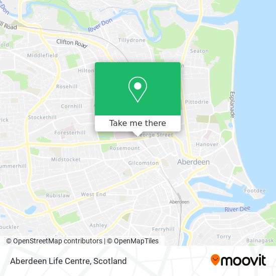 Aberdeen Life Centre map