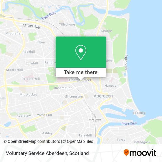 Voluntary Service Aberdeen map