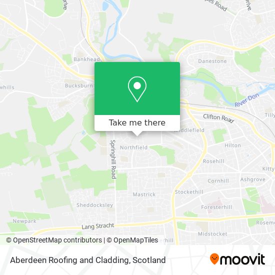 Aberdeen Roofing and Cladding map