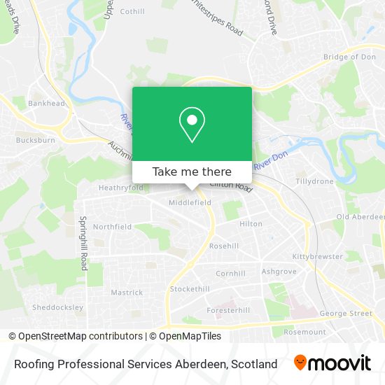 Roofing Professional Services Aberdeen map
