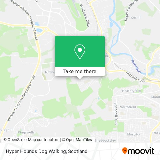 Hyper Hounds Dog Walking map