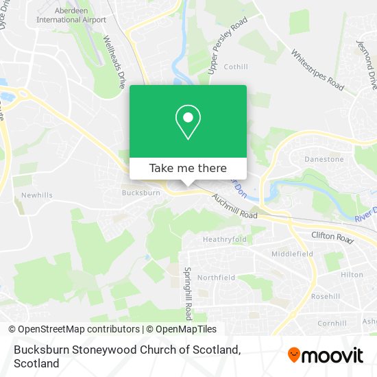 Bucksburn Stoneywood Church of Scotland map