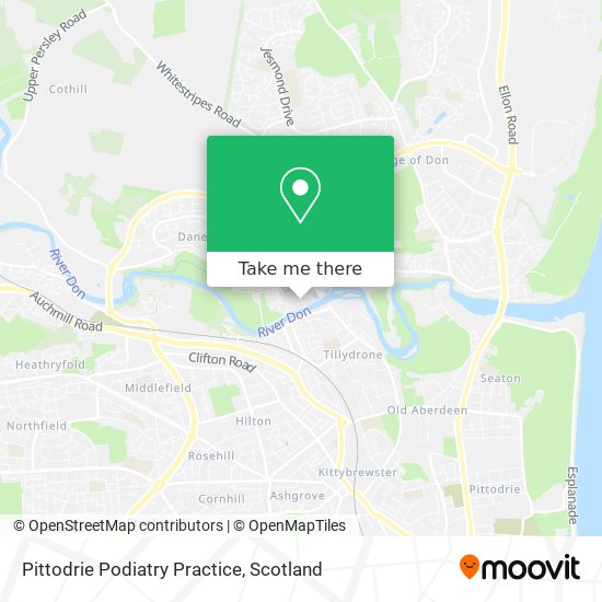 Pittodrie Podiatry Practice map