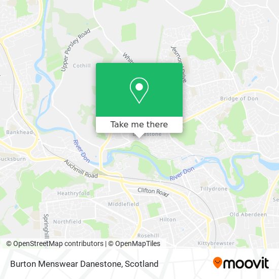 Burton Menswear Danestone map