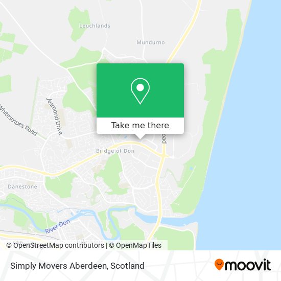 Simply Movers Aberdeen map