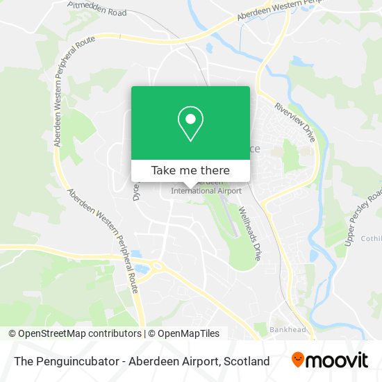 The Penguincubator - Aberdeen Airport map